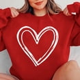 thumbnail image 5 of Viikei Plus Size Sweatshirts for Women,Women's Round Neck Fall Printed Printed Hoodie Long Sleeved Top Red S, 5 of 5