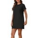 thumbnail image 4 of INSPIRE CHIC Vestido de Noche para Mujeres con Mangas Cortas y Cuello Redondo, Suave, con Bolsillos, 2XL Negro, 4 of 5