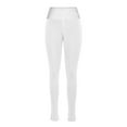 thumbnail image 4 of HUPOM Womens Dress Pants Stretchy Pants For Women In Clothing Compression High Waist Rise Long Straight-Leg White L, 4 of 6