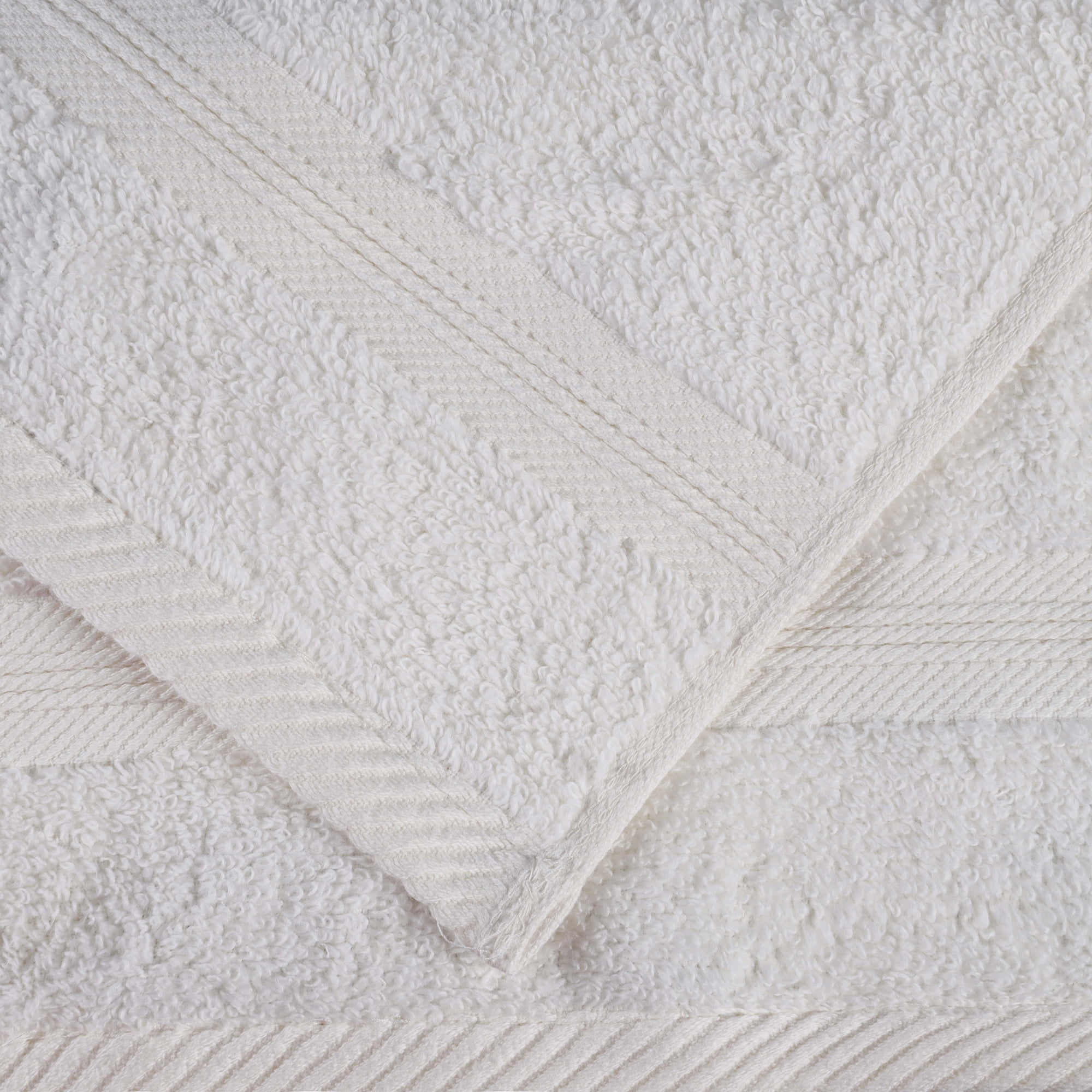 BNM Smart Dry Cotton Bath, Hand, Face Towel Set, Ivory