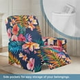 thumbnail image 3 of Xixirimido Colorful Hibiscus Plumeria Pattern Recliner Cover with Pockets Reclining Slipcover 4-Pieces Lazy Boy Recliner Armchair Cover for Recliner Furniture Protector for Kid Pet, 3 of 8