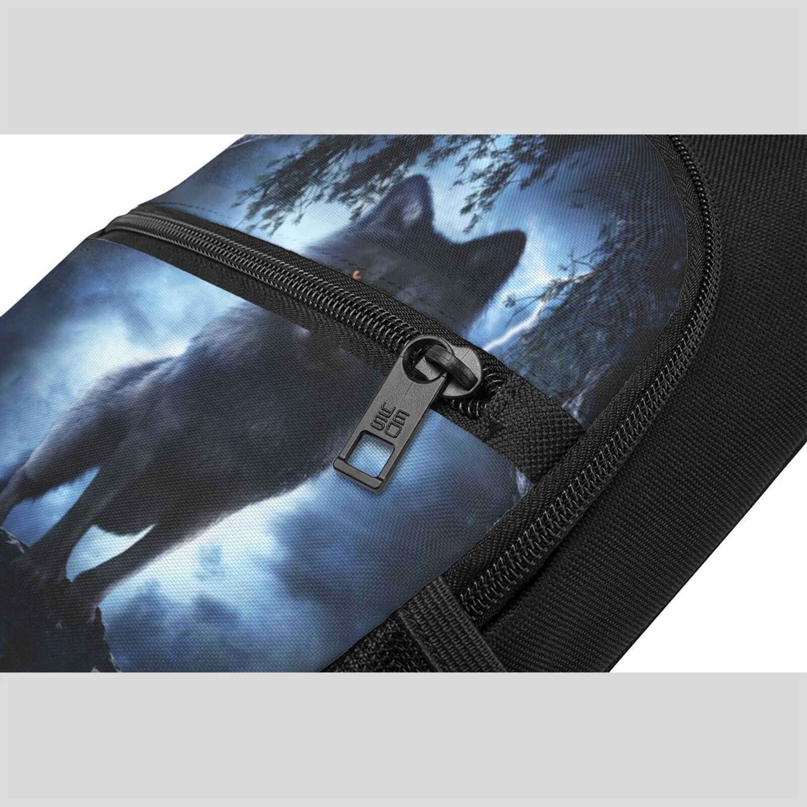 Xecao's Night Scene of Wolves Print Sling Bag: A Versatile Chest, Shoulder, and Crossbody Backpack for Casual Days Out, Perfect for Both Men and Women