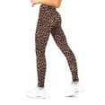 thumbnail image 4 of Leggings con estampado de cintura alta para mujer: pantalones con estampado de control de abdomen suave y mantecoso para entrenamiento, yoga, leggings de leopardo, 4 of 5