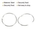 thumbnail image 4 of Uxcell 2.4" OD 2.2" ID Loose Leaf Rings Binder Ring Steel for Book DIY Scrapbook Notebook, Silver 12 Pack, 4 of 5