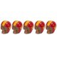 thumbnail image 5 of 4 tapas para válvula de neumático de coche con forma de calavera, universales, ABS, de cobre, resistentes al óxido, para SUV y camiones, color rojo, 5 of 14