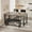 grey, variant on Dining Table Set for 4, 5 Piece Kitchen Table Set with Upholstered Bench and 2 Chairs, Rectangular Dining Room Table Set for Small Space, Apartment, Studio