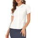 thumbnail image 1 of Camisa de carrera con cuello Peter Pan de INSPIRE CHIC para mujer M blanca, 1 of 7
