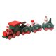 thumbnail image 1 of Decoración de escritorio para celebraciones festivas y diversión en el jardín de infantes: mini tren navideño de madera de edición blanca, 1 of 6
