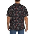thumbnail image 3 of Pofeuu Black Roosters Print Mens Casual Short Sleeve Shirts Beach Summer Spread Collar Pocket Tops Men's Casual Short-sleeved Shirt-XX-Large, 3 of 5