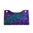 thumbnail image 4 of Lsque Purple and Green Glitter Printed Long Tissue Box Cover Holder, Facial Paper Organizer Dispenser,Triangle with Bottom Belt, PVC Leather Decorative Organizer, 4 of 9