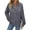 Dark-Grey, variant on Fantaslook Hoodies for Women Waffle Knit Sweatshirts Drawstring Long Sleeve Tops Button V Neck Pullover