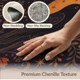 thumbnail image 6 of ODIKA 5'x7' Washable Area Rug Dark Orange Black Crow and Pumpkin Design Mystical Night Scene with Stars Candles for Dining Room, Under Table, Home Office, Non-Slip Chair-Friendly, 6 of 7