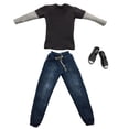 thumbnail image 1 of Ropa Para Hombre Gris Camiseta ones De Mezclil Establecidos Gris oscuro Hugo trajes de figura de acción masculina, 1 of 6