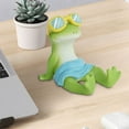 thumbnail image 6 of BingTong Cute Frog Phone Holder With Anti-Slip Pads, Resin Cell Phone Stand Kawaii Animal Desk Phone Holder Universal Fit Smart Mobile Phones Stand Desk Ornaments E, 6 of 7