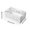 🔥 White_Base#3311, variant on Folding Storage Basket | Collapsible Plastic Organizer Bin | Mesh Ventilated Multifunctional Container for Snacks, Cosmetics, Office, Fruit | 12"x8"x5" | 1 Pc Durable Space Saver