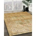 thumbnail image 3 of Ahgly Company Machine Washable Indoor Square Traditional Chrome Gold Yellow Area Rugs, 5' Square, 3 of 7