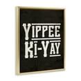thumbnail image 4 of Stupell Industries Yippie Ki-Yay Saying Text & Numbers Painting Gold Floater Framed Canvas Art Print Wall Art, 17 x 21, 4 of 10