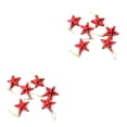 thumbnail image 1 of Kearding 6 piezas para interiores y exteriores, árbol de Navidad, estrellas, decoración, sala de estar, Patio, fiesta de Navidad, banquete, Rojo 2piezas, 1 of 6