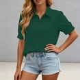 thumbnail image 4 of MYAOYI Womens Summer Linen Blouse Puff Sleeve Button Down Casual Shirt, 4 of 9