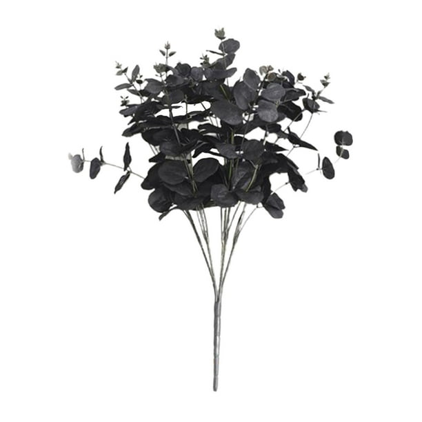 Ramo de Eucalipto artificial Colco 20 tallos secos para arreglos florales decoración hogar Negro