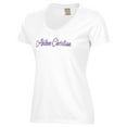 thumbnail image 2 of Women's  White Abilene Christian University Wildcats Script Logo Comfort Wash V-Neck T-Shirt, 2 of 3