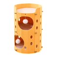 thumbnail image 3 of Casa de escalada para gatos con bola colgante, resistente a los arañazos, acogedora y estable, para esconderse Amarillo de 2 capas, 3 of 9