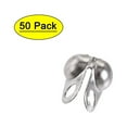 thumbnail image 1 of Conector de cadena de bola Clamshell de 0.13" Uxcell 304 acero inoxidable tono plateado 50 piezas, 1 of 5
