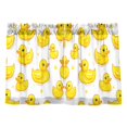 thumbnail image 7 of Yayeee Kitchen Curtains Tier Pair Light Filtering 27"x24" Rod Pocket Short Cafe Window Panel, Yellow Rubber Ducks, 7 of 7