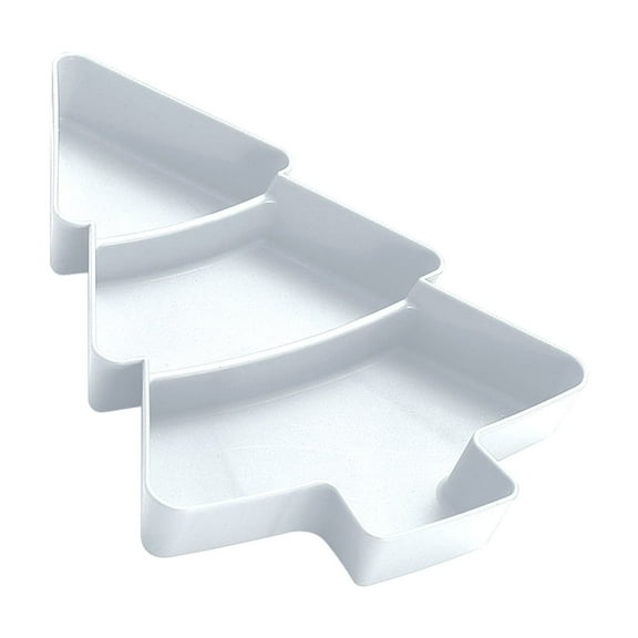 Christmas Tree Candy Dish Plastic Snacks Tray With 6 Compartments for Holiday Decoration and Nut Storage