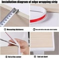 thumbnail image 6 of U-Shape Flexible Edge Banding 5M Self-Adhesive Wood Board Veneer Edging Protector Cabinet Furniture Repair Restoration Corner (White,30mm), 6 of 7