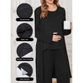thumbnail image 2 of Avidlove Maternity Pajamas and Robe Set 3 Piece Double Layer Sleeveless Nursing Top,Pregnancy Pants with Robe Pjs Sleepwear, 2 of 8