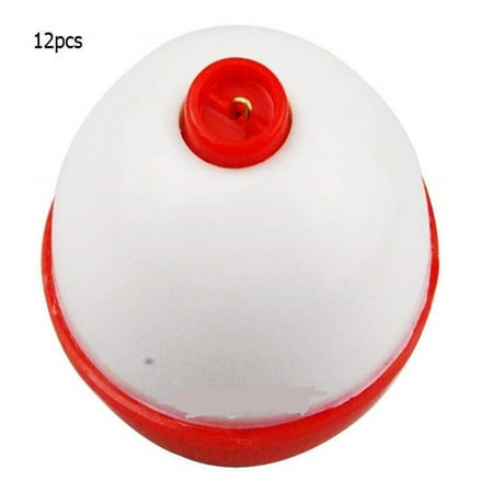 - 12pcs/Set Ball Shape Buoy Fishing Floats Set Buoyant Eco-friendly PC Buoy Fishing Drift Equipment Size:2 inches
