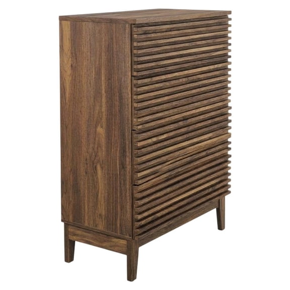 Brown 4-Drawer Chest with Modern Design and Durable Build