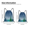 thumbnail image 2 of Kdxio Christmas Trees Pattern Drawstring Bag for Gym Sports School Travel Lightweight Sackpack with Adjustable Cords Waterproof Fabric-Medium, 2 of 6