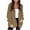 Khaki, variant on Scyoekwg Womens Jacket Zipper Hooded Jackets Long Sleeve Casual Solid Color Fashion Loose Lightweight Coats (Khaki,XXL)