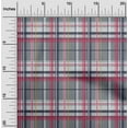 thumbnail image 1 of oneOone Viscose Jersey Gray Fabric Madras Check Craft Projects Decor Fabric Printed By The Yard 60 Inches Wide, 1 of 5
