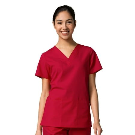 

Red Panda Women s V-Neck Two Pocket Solid Scrub Top [XXS - 5XL FREE SHIPPING]