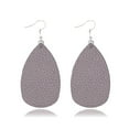 thumbnail image 2 of GHSOHS Vintage Teardrop Shaped Leather Earrings for Women Simple Fashion Drop Dangle Earrings Ear Hook Party Jewelry Gift, 2 of 3