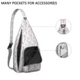 thumbnail image 2 of Floral Cat Shoulder Bag - Hand-drawn Cat Graphic Sling Backpack (Lightweight & Breathable, Organized Storage), 2 of 4