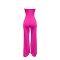 thumbnail image 5 of Women's Stylish Solid Color Long Pants Jumpsuit Elegant Casual Wear For Everyday Fashion Wide Leg Rompers for Women All Romper for Women for Party Workout Pantsuit plus Size Romper High Waist Rompers, 5 of 5