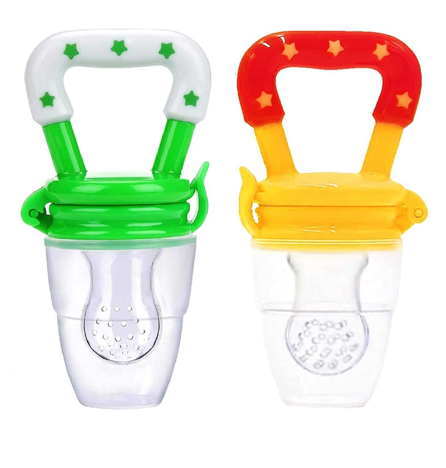 Bc Babycare Baby Food Feeder Pacifiers, Two Size Baby Fruit Pacifier Feeder  for Different Month Age Baby,Silicone Food Grade Infant Teether Training
