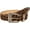Dark Brown, variant on Women's Carved Pattern Leopard Print PU Leather Wide Buckle Belt