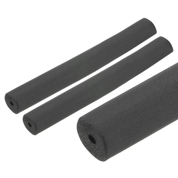 2pcs 10" Pipe Insulation Tube Outside Pipe Lagging 6mm(1/4") ID 36mm OD Foam Tubing Black
