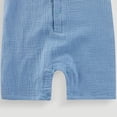 thumbnail image 5 of Ulanda Baby Sleeveless Short Outfits Cute Breathable Clothes Crewneck Home Romper Button Down Summer One Piece Clothes (Blue, 12-18 Months), 5 of 5