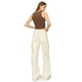 thumbnail image 5 of Cali1850 Women’s Straight Leg Cargo Pants Mid Rise Contrast Stitch Twill Fabric Casual Multi Pockets Trousers, 5 of 6