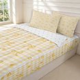 thumbnail image 3 of Manfei Vintage Grid Zipper Twin Comforter Sets with Fitted Sheet and 2 Pillowcases,Modern Check Zipper Bedding Set,Black White Pink,Reversible,4pcs, 3 of 8