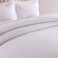 thumbnail image 3 of MarCielo 3 Piece 100% White Cotton Quilt Set Lightweight Bedspread Bed Coverlets Comforter Set, Traditional Check (King), 3 of 8