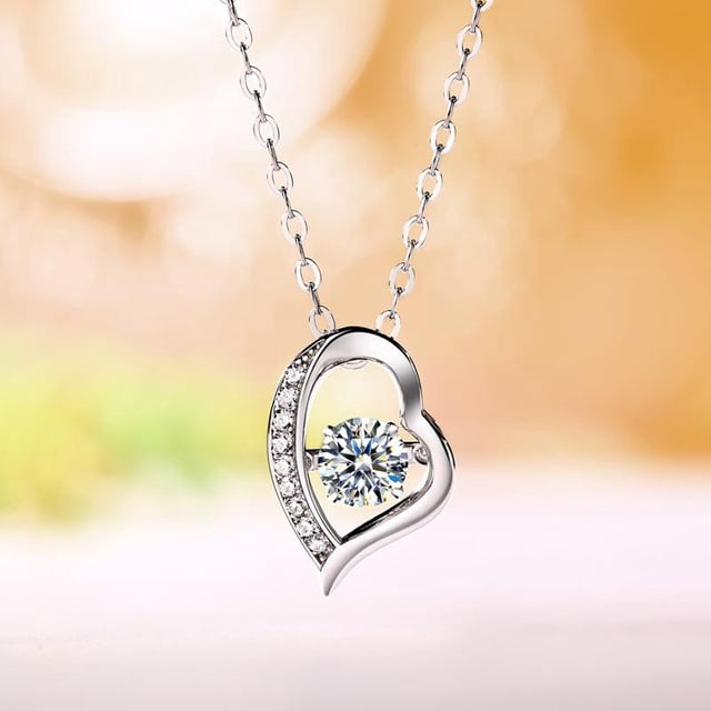 0.5 Carat Moissanite Diamond Dancing Stone Heart