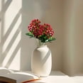 thumbnail image 3 of opvise Decorative Fruit Plant Artificial Fruit Plant Branch with Green Leaves Stem Realistic 6 Fork Faux Golden Ball Plant for New Year Christmas Home Red, 3 of 8