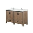 thumbnail image 3 of Laurel 84 in W x 22 in D Black Oak Double Bath Vanity, Cultured Marble Top, and Faucet Set, 3 of 10